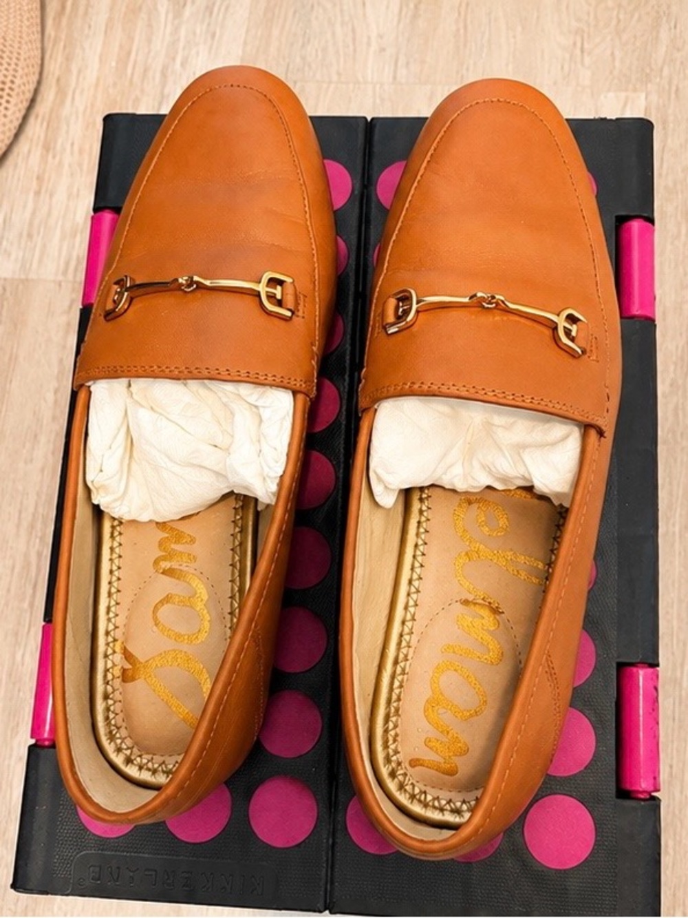 Sam Edelman Tan Leather Loraine Loafers